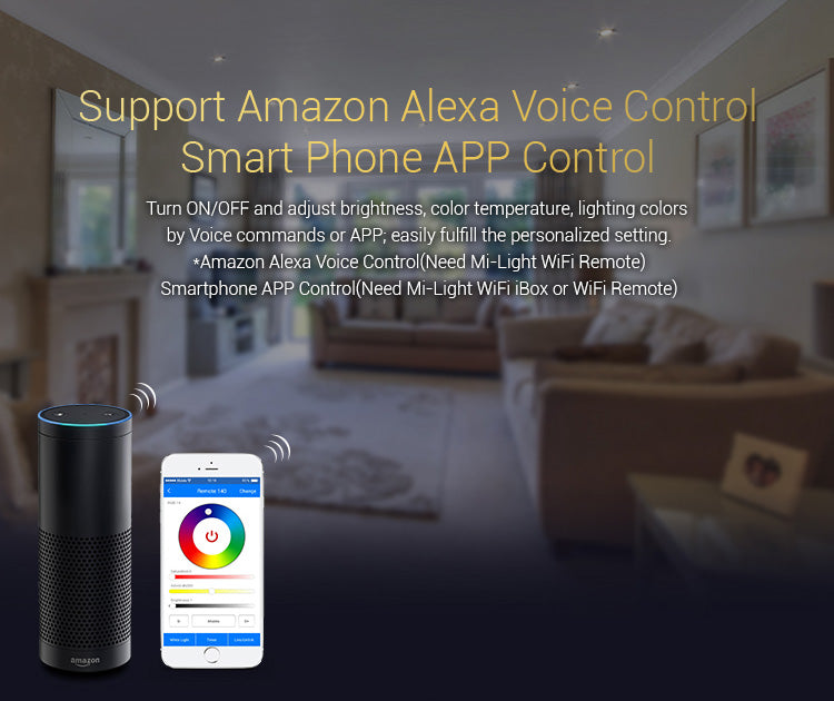 Miboxer FUT061 9W RGB+CCT LED Downlight Dimmable AC220V Recessed Downlight 2700K-6500K Support 2.4HG Remote/ WiFi APP Control