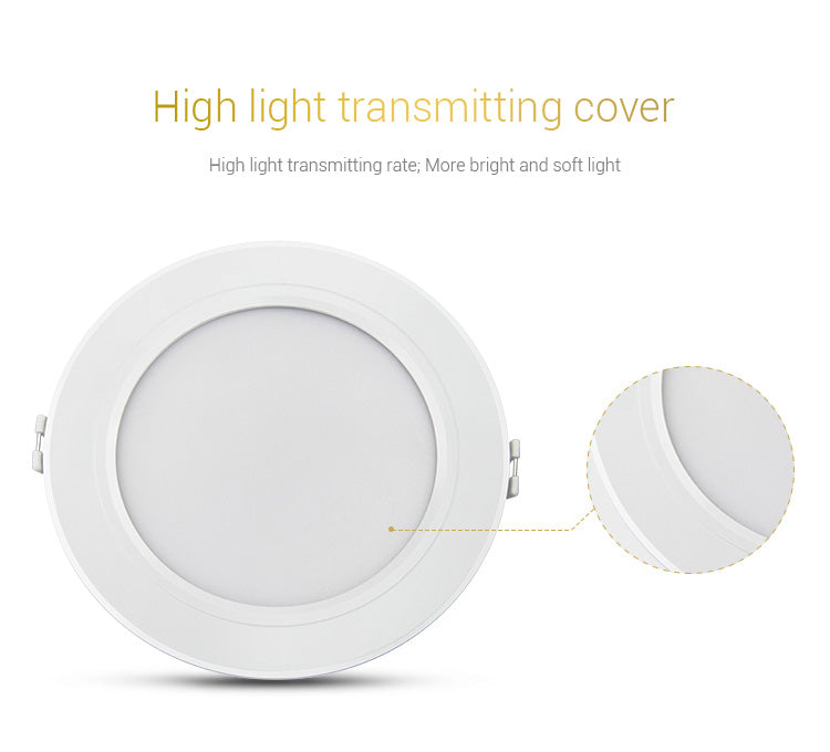 Miboxer FUT061 9W RGB+CCT LED Downlight Dimmable AC220V Recessed Downlight 2700K-6500K Support 2.4HG Remote/ WiFi APP Control