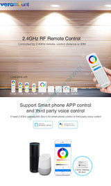 MiBoxer 6W Anti-glare RGB+CCT LED Downlight Dimmable Ceiling 110V 220V 60 Degree Angle 2.4G RF Remote WiFi Voice Control FUT070