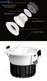 MiBoxer 6W Anti-glare RGB+CCT LED Downlight Dimmable Ceiling 110V 220V 60 Degree Angle 2.4G RF Remote WiFi Voice Control FUT070