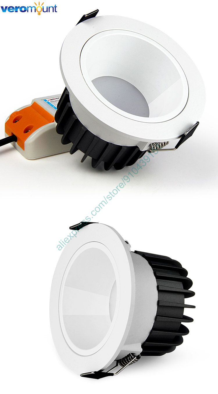 MiBoxer 6W Anti-glare RGB+CCT LED Downlight Dimmable Ceiling 110V 220V 60 Degree Angle 2.4G RF Remote WiFi Voice Control FUT070