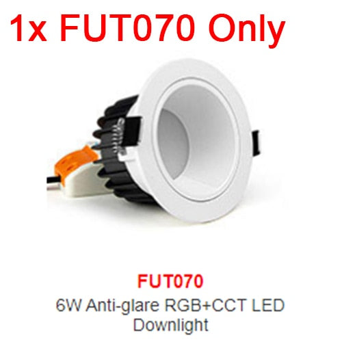 MiBoxer 6W Anti-glare RGB+CCT LED Downlight Dimmable Ceiling 110V 220V 60 Degree Angle 2.4G RF Remote WiFi Voice Control FUT070