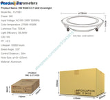 MiBoxer FUT061 9W Smart RGB+CCT LED Recessed Ceiling Downlight AC110V 220V 2700K~6500K 2.4G RF Wireless Remote WiFi APP Control