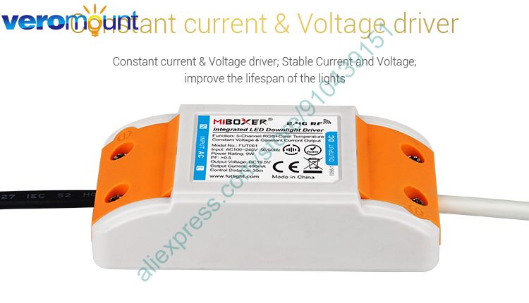 MiBoxer FUT061 9W Smart RGB+CCT LED Recessed Ceiling Downlight AC110V 220V 2700K~6500K 2.4G RF Wireless Remote WiFi APP Control