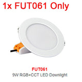 MiBoxer FUT061 9W Smart RGB+CCT LED Recessed Ceiling Downlight AC110V 220V 2700K~6500K 2.4G RF Wireless Remote WiFi APP Control