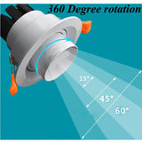Dimmable 15/45/60 Degree Zoom Focusing 360 Degree Rotation LED COB Downlight 5W 10W 15W LED Spotlight Led Light Bulb 110V 220V