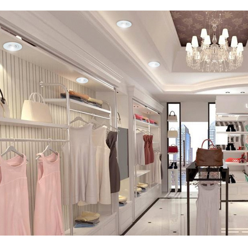 Dimmable 15/45/60 Degree Zoom Focusing 360 Degree Rotation LED COB Downlight 5W 10W 15W LED Spotlight Led Light Bulb 110V 220V