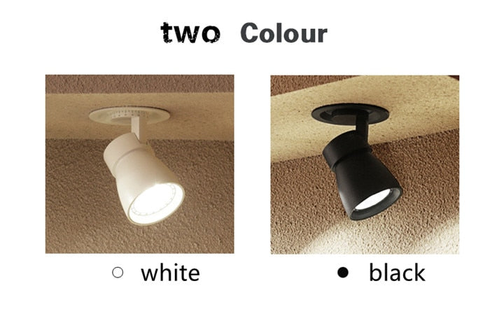 Dimmable Embedded COB Ceiling 12W 20W 35W AC85-265V Rotate 360 Degrees LED Downlight Home Lighting