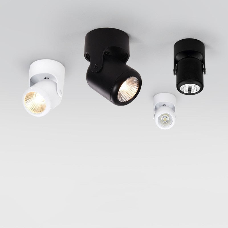 Dimmable Surface Mounted Anti Glare LED Downlights 7W 12W 15W 18W Epistar Chip COB Ceiling Spot Lights AC85~265V Background Lamps