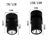 Dimmable Surface Mounted Anti Glare LED Downlights 7W 12W 15W 18W Epistar Chip COB Ceiling Spot Lights AC85~265V Background Lamps