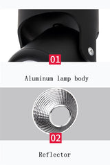 Dimmable Surface Mounted Anti Glare LED Downlights 7W 12W 15W 18W Epistar Chip COB Ceiling Spot Lights AC85~265V Background Lamps