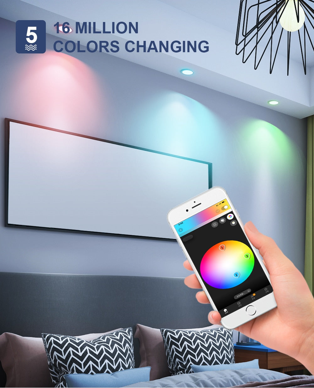 Gledopto Smart Zigbee 3.0 Dimmable LED Ceiling Downlight Suitable For Bedroom Living Room Kitchen Corridor 2200-6500K Pro 12W