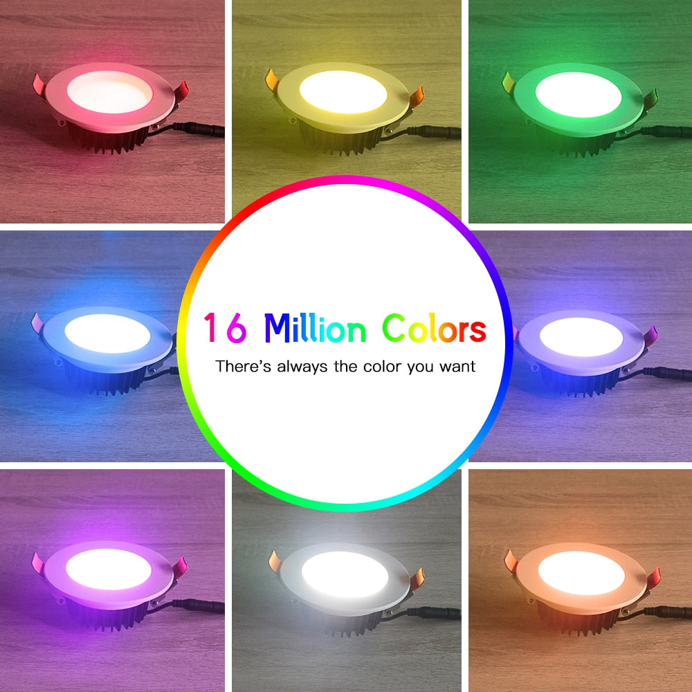 ZIGBEE Smart Home 6W/9W/12W LED Downlight Work with Alexa Echo Plus SmartThings Lights 2700~6500K Warm White Cold White