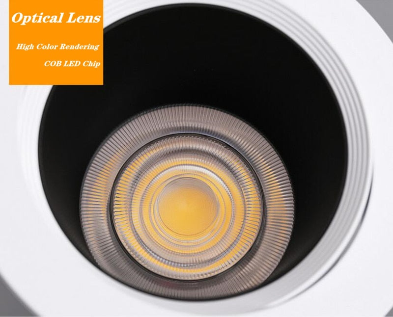 Dimmable Recessed Anti Glare COB LED Downlights 9W/12W/15W LED Ceiling Spot Lights AC85~265V LED Background Lamp Indoor Lighting