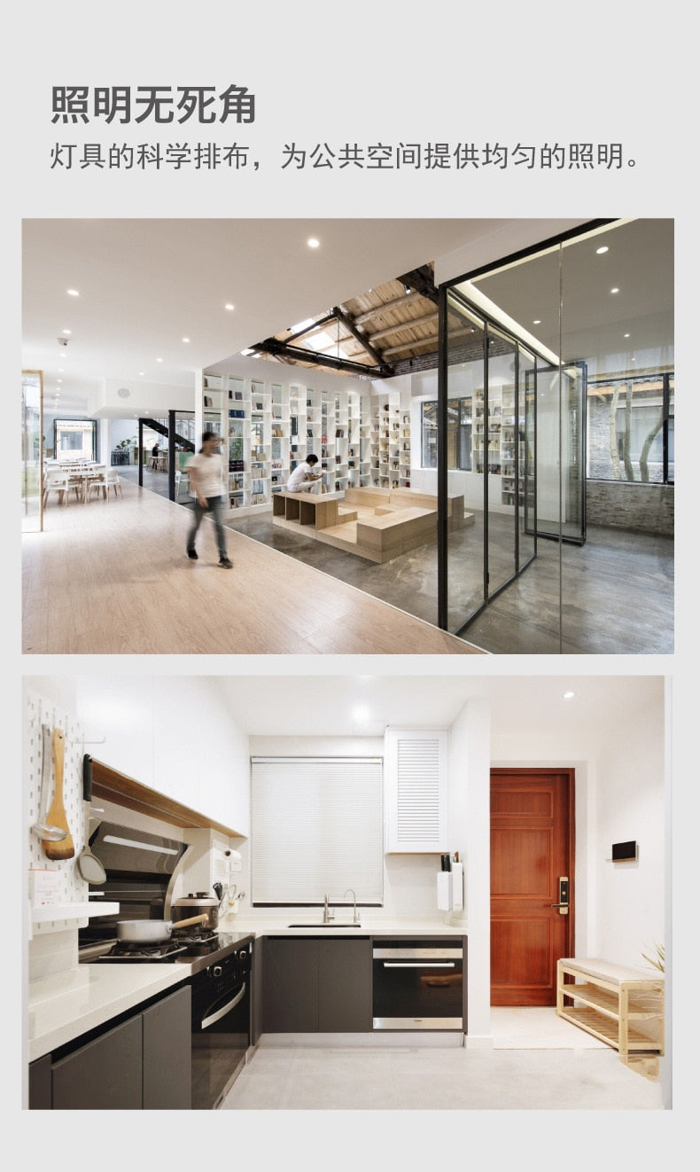 Embedded Anti-glare Narrow Side LED Downlight Embedded LED Spotlight Lamps 7W 12W 20W 30W Round White Focos Led for Exhibition