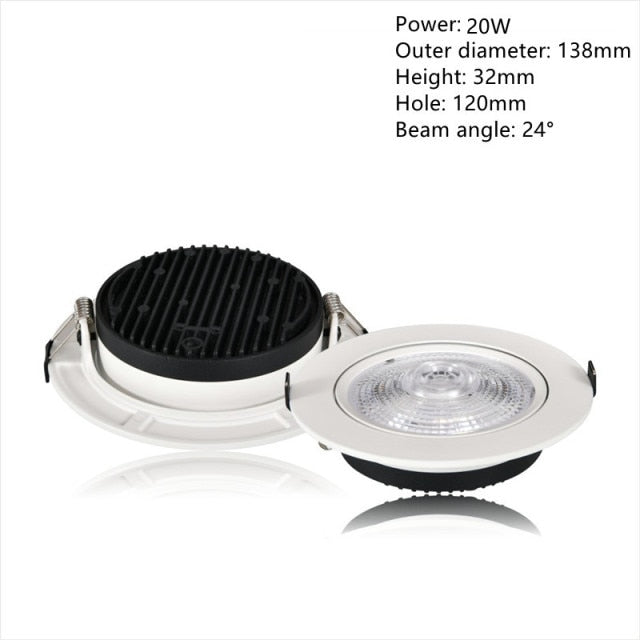 Ultra-Thin Led COB Downlight 3W-40W Recessed Spotlight AC 90V-260V 3000K 4000K 6000K For living Room Lighting
