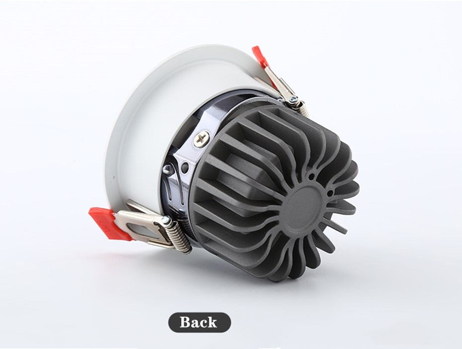 Anti-Glare Downlight7W 12W 15W Dimmable LED lamp Recessed Spotlight Warm White Natural Cool White Light AC85-265 Indoor lighting