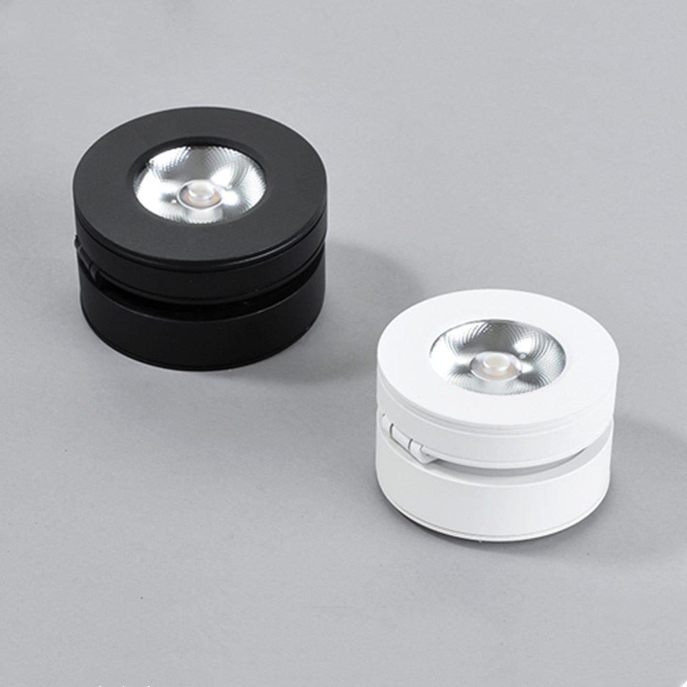 Ultra-Thin Led Downlight 360 Angle Adjustable Ceiling Spot Light 3W 5W 7W Surface mounted ceiling downlight AC220V Indoor Lights