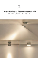 Ultra-Thin Led Downlight 360 Angle Adjustable Ceiling Spot Light 3W 5W 7W Surface mounted ceiling downlight AC220V Indoor Lights