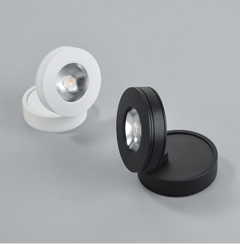 Ultra-Thin Led Downlight 360 Angle Adjustable Ceiling Spot Light 3W 5W 7W Surface mounted ceiling downlight AC220V Indoor Lights