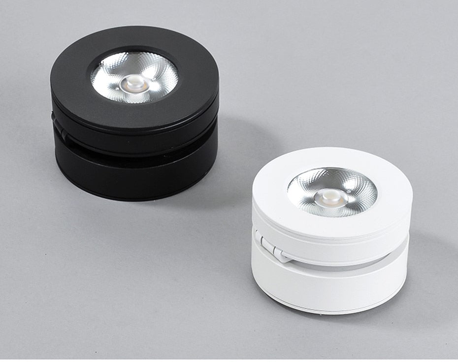 Ultra-Thin Led Downlight 360 Angle Adjustable Ceiling Spot Light 3W 5W 7W Surface mounted ceiling downlight AC220V Indoor Lights