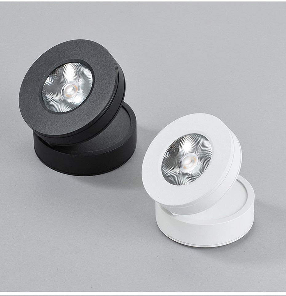 Ultra-Thin Led Downlight 360 Angle Adjustable Ceiling Spot Light 3W 5W 7W Surface mounted ceiling downlight AC220V Indoor Lights