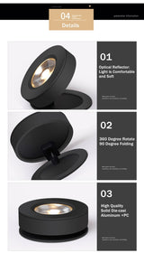 Ultra-Thin Led Downlight 360 Angle Adjustable Ceiling Spot Light 3W 5W 7W Surface mounted ceiling downlight AC220V Indoor Lights
