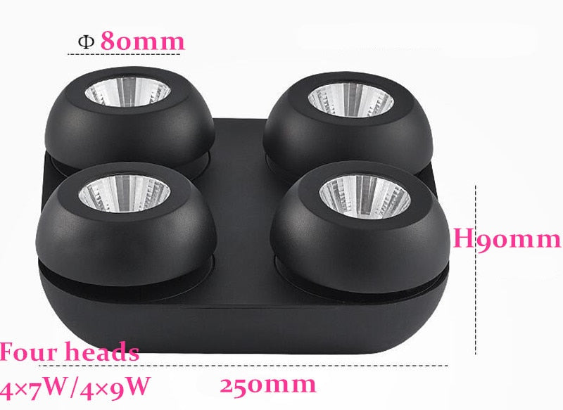 Surface Mounted Ceiling Downlights dimmable 7W 9W 14W 18W 28w 36w AC85-265V lamp COB Dimmable LED Downlights Ceiling Spot lights