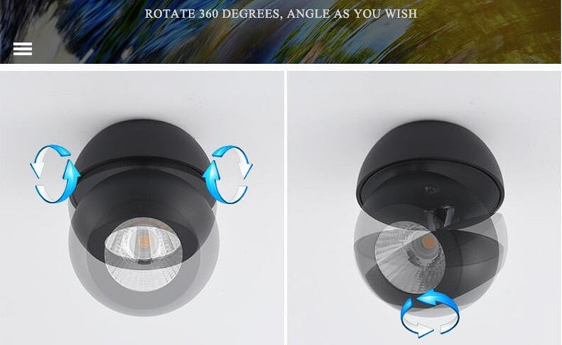 Surface Mounted Ceiling Downlights dimmable 7W 9W 14W 18W 28w 36w AC85-265V lamp COB Dimmable LED Downlights Ceiling Spot lights