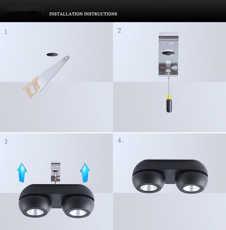 Surface Mounted Ceiling Downlights dimmable 7W 9W 14W 18W 28w 36w AC85-265V lamp COB Dimmable LED Downlights Ceiling Spot lights