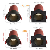 COB LED Downlight Spot Light Led 220V 110V Recessed Lamp Ceiling 7W 12W 15W Down Light For Bedroom Kitchen Indoor Lighting