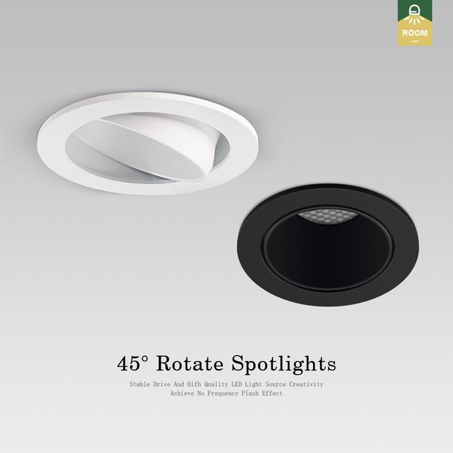 COB LED Downlight Spot Light Led 220V 110V Recessed Lamp Ceiling 7W 12W 15W Down Light For Bedroom Kitchen Indoor Lighting