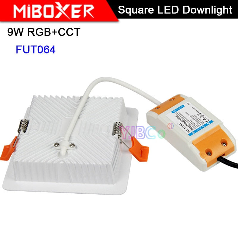 Miboxer LED 9W RGB+CCT LED Downlight FUT064 AC 100V-240V Square Brightness adjustable