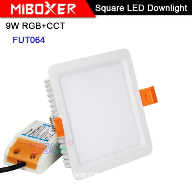 Miboxer LED 9W RGB+CCT LED Downlight FUT064 AC 100V-240V Square Brightness adjustable