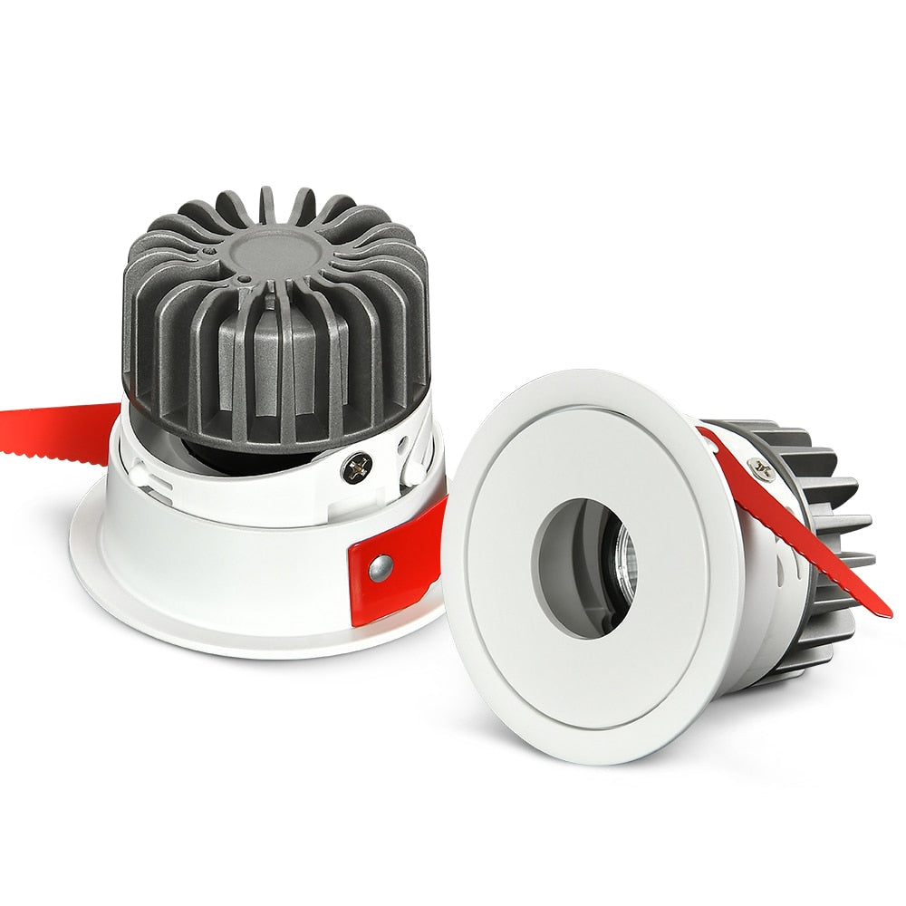 Dimmable LED Downlight 7W 12W 15W  Round Recessed Lamp AC220V 110V Bulb Bedroom Kitchen Indoor Anti Glare Spot Lighting