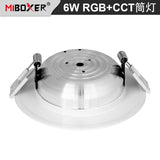 Smart LED lamp Miboxer 6W RGB + CCT LED downlight FUT068 round AC 100V-240V brightness dimmable living room bedroom downlight