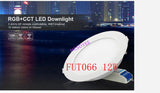 MIBOXER FUT065 18W /FUT066 12W RGB+CCT LED Downlight Brightness adjustable AC110 220V Color temperature Wireless WIFI APP