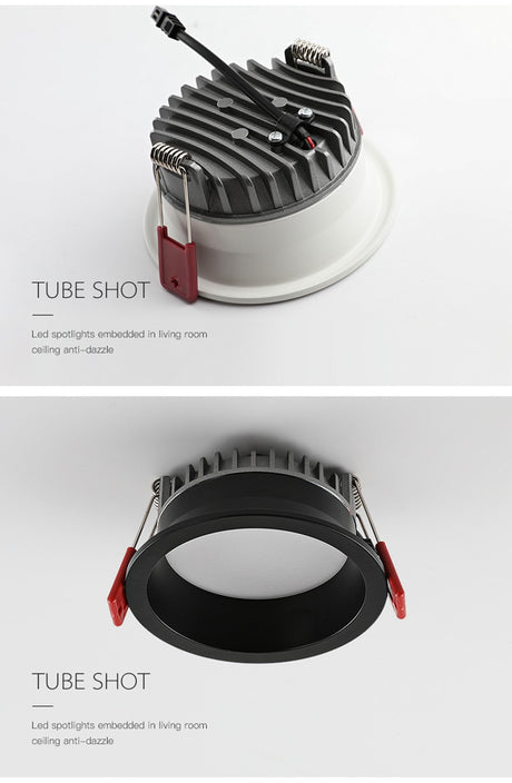 Recessed CCT 3000K-6000K Change Color Temperature LED COB Downlight 85-265V Ceiling Lamp Spot Light 12W 15W 18W 24W With Drive