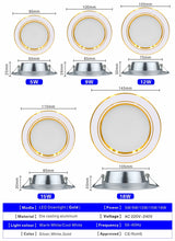 Led Downlight 220v Ceiling Light 5W 9W 12W Recessed Down light Round Led Panel Light 6pcs/lot 15W 18W Spotlight Indoor Lighting