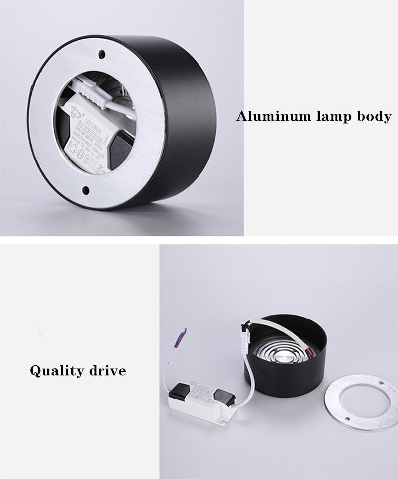 Dimmable Surface Mounted Downlight Ceiling light 7W 9W 12W 15W 18W AC85-265V COB down light LED Spot light indoor lighting