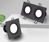 Energy saving Recessed Double LED Dimmable Downlight COB 7w 9w 12W 24W LED Spot light decoration Ceiling Lamp AC 110V 220V