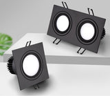 Energy saving Recessed Double LED Dimmable Downlight COB 7w 9w 12W 24W LED Spot light decoration Ceiling Lamp AC 110V 220V