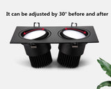 Energy saving Recessed Double LED Dimmable Downlight COB 7w 9w 12W 24W LED Spot light decoration Ceiling Lamp AC 110V 220V