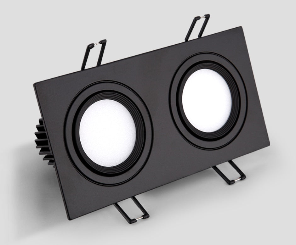 Energy saving Recessed Double LED Dimmable Downlight COB 7w 9w 12W 24W LED Spot light decoration Ceiling Lamp AC 110V 220V