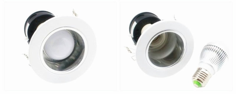 NEW 2.5inch E27 White Round Recessed Casing Downlight Holder e27 5pcs/lot