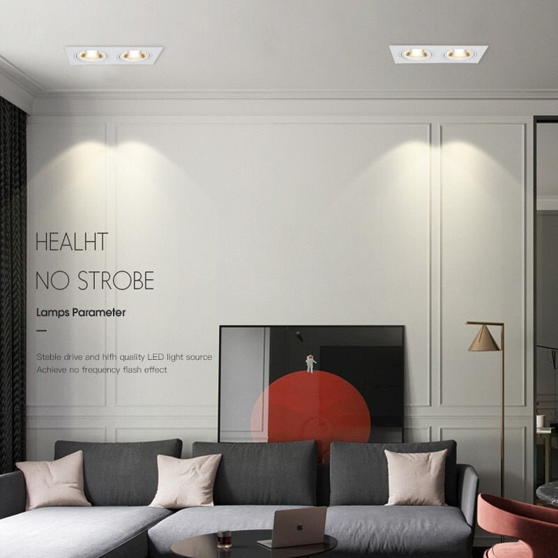 Recessed LED COB Downlight 30W Dimmable 110v 220v Ceiling Lamp 20W Spot Lights 60° For Living Room Bedroom Shop