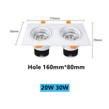Recessed LED COB Downlight 30W Dimmable 110v 220v Ceiling Lamp 20W Spot Lights 60° For Living Room Bedroom Shop