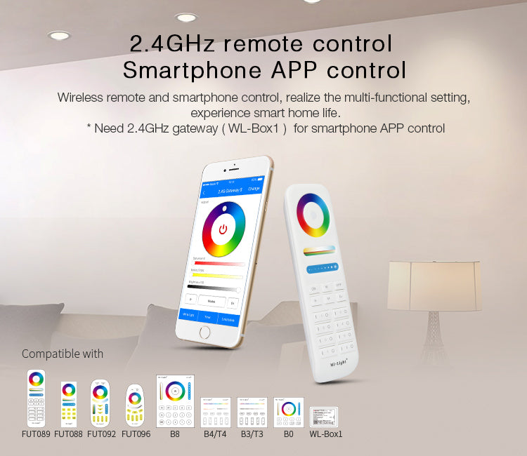 LED Downlight Spotlight Dimmable RGB+CCT 50Hz/60Hz 6W/9W/12W/15W/18W/25W MiBoxer FUT060/061/062/063/064/065/066/068/069/070/071/072