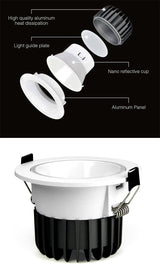 LED Downlight Spotlight Dimmable RGB+CCT 50Hz/60Hz 6W/9W/12W/15W/18W/25W MiBoxer FUT060/061/062/063/064/065/066/068/069/070/071/072