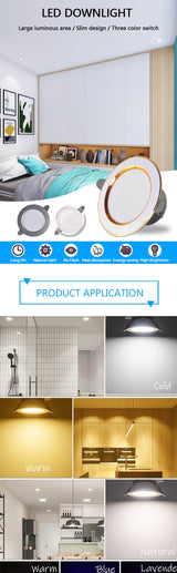 10Pcs Downlight 3w 5w spot led lights 3000k 4500K 6000K AC 220V-240V led Downlight Kitchen living room Indoor recessed lighting
